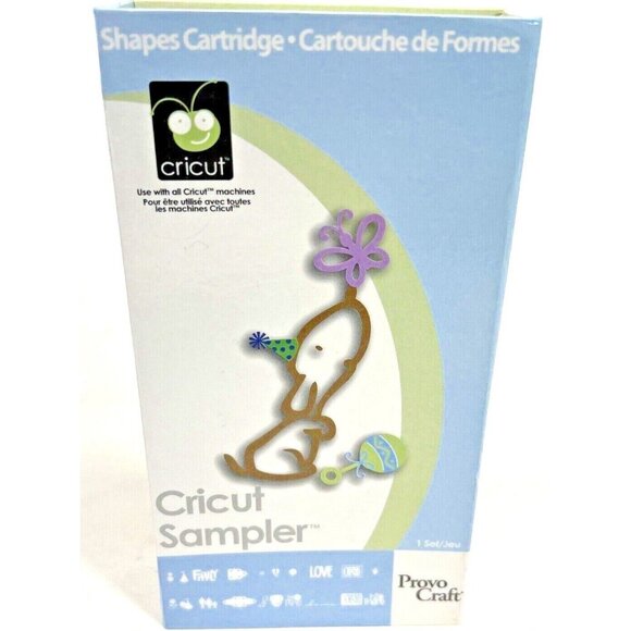 Cricut Shapes Cartridge Sampler Basics Complete Set With Keypad Overlay & Bookle - Picture 6 of 7